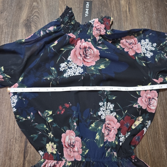Yumi Kim Falling in Love Floral Mini Dress – Black Pink Navy M - Picture 10 of 16